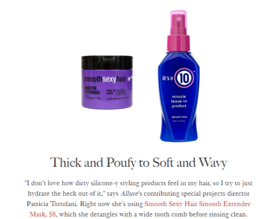 Allure Features Miracle Leave-In as Air-Drying Staple