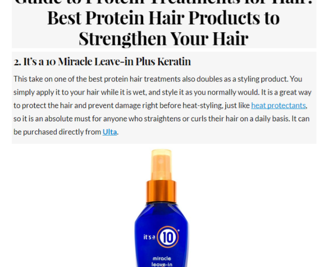 Glowsly Calls Miracle Leave-In Plus Keratin An "Absolute Must"