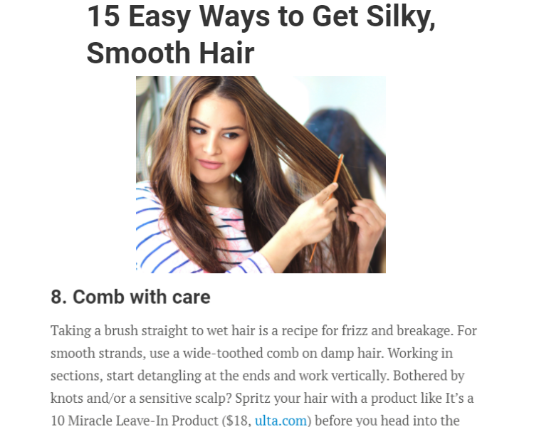 Lifehack Features It's a 10 Leave-In in "15 Easy Ways to Get Silky, Smooth Hair"