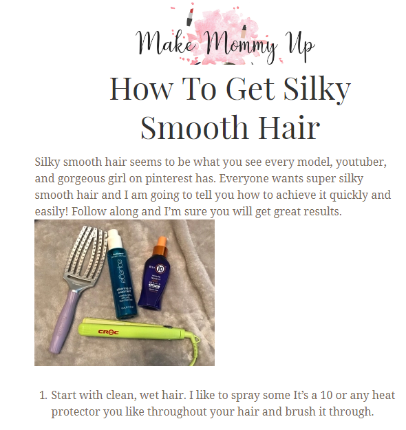 Blog Make Mommy Up Features Miracle Leave-In Plus Keratin