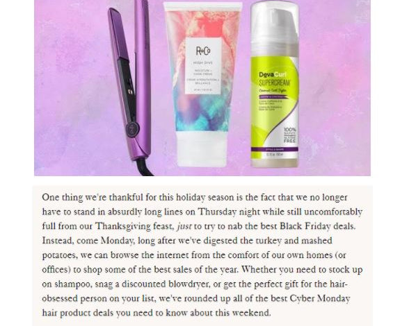 Allure.com Features It's a 10 on Best Deals of Cyber Monday 2017