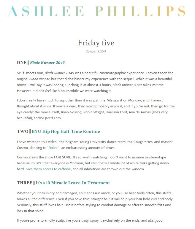 Blogger Ashlee Phillips Highlights It's a 10 Miracle Leave-In