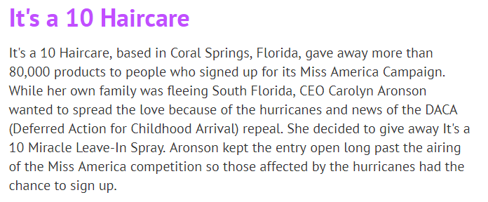 Business News Daily Spotlights It's a 10 As Part of Disaster Relief Efforts
