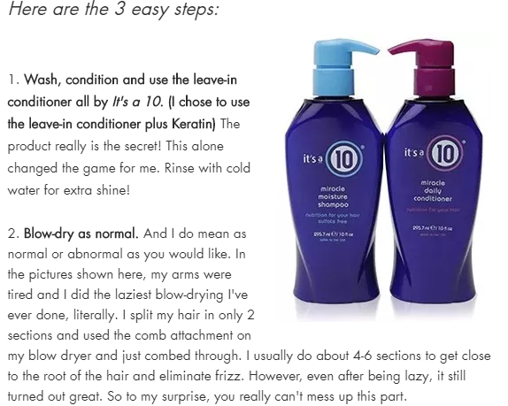 It's a 10 Featured in "Lux Locks" 3 Steps to Sleek, Luxurious Hair at Home"