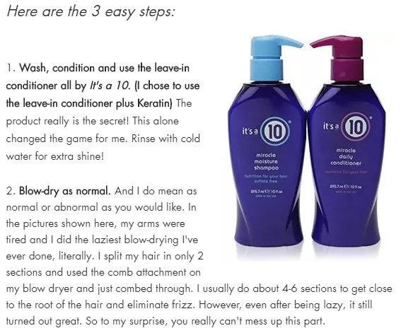 It's a 10 Featured in "Lux Locks" 3 Steps to Sleek, Luxurious Hair at Home"