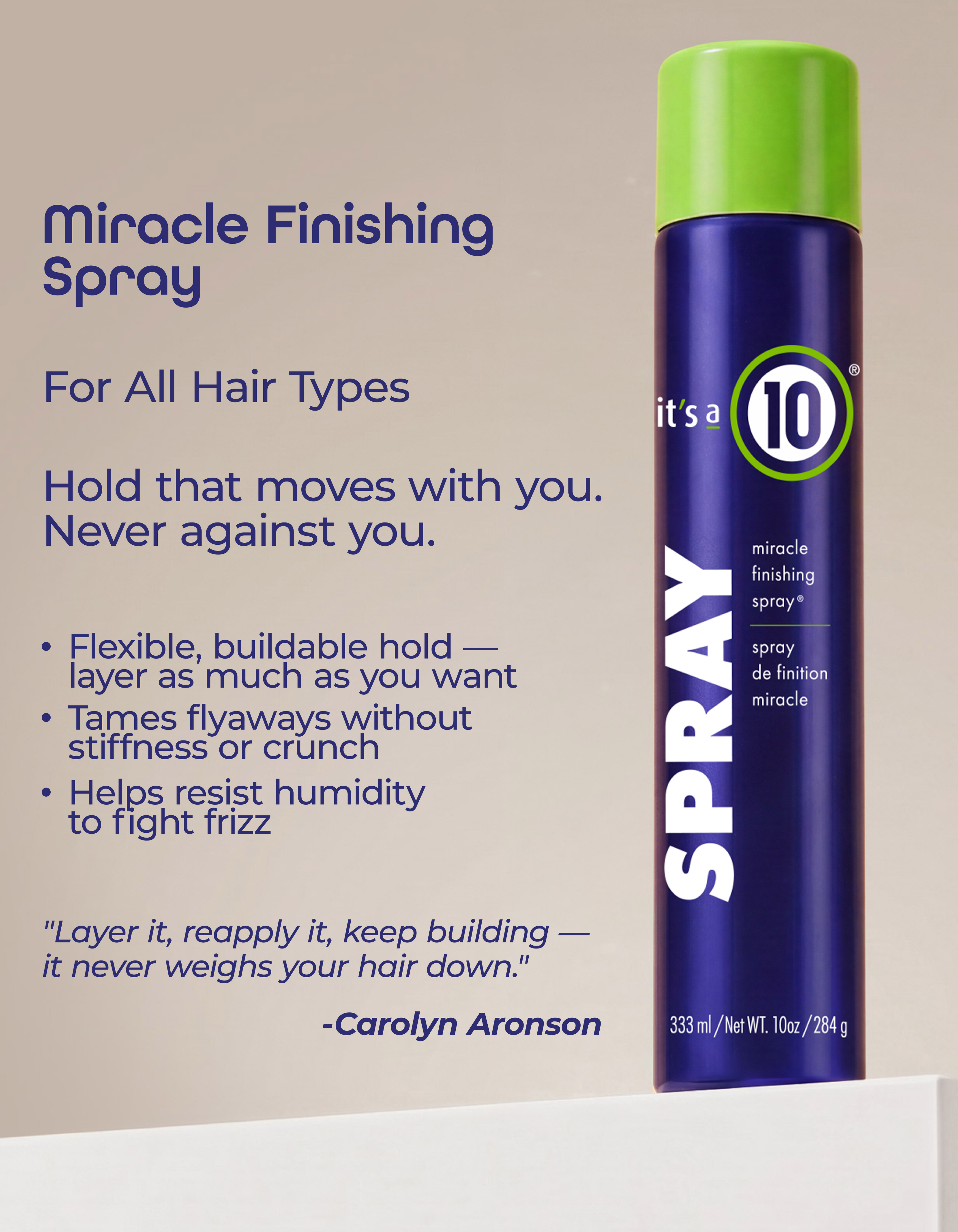 It's a 10 Miracle Finishing Spray