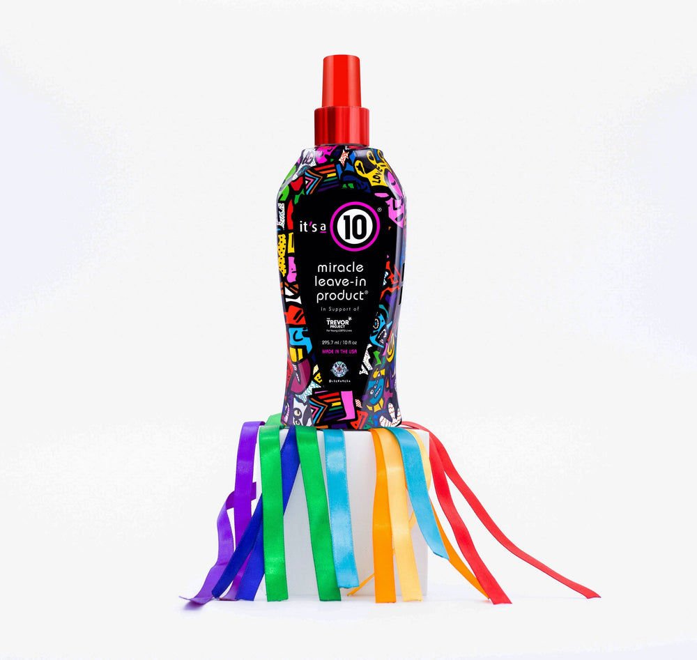 It's a 10 Miracle Leave-In Special Edition Trevor Project Bottle